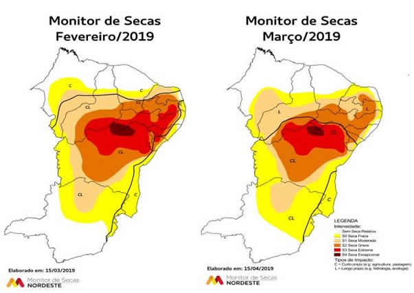 Área sem seca relativa mantém-se estável em março, mas situação hídrica do Ceará segue em alerta